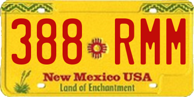 NM license plate 388RMM