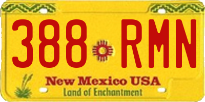 NM license plate 388RMN