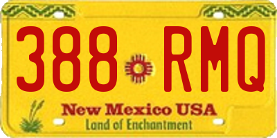NM license plate 388RMQ