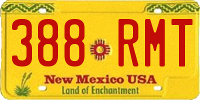 NM license plate 388RMT