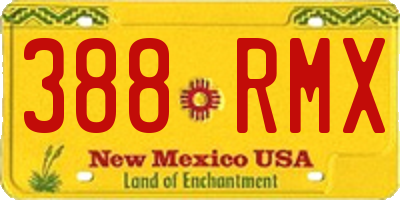 NM license plate 388RMX