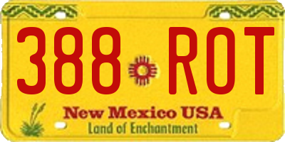 NM license plate 388ROT