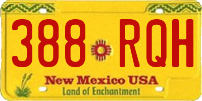 NM license plate 388RQH