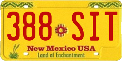 NM license plate 388SIT