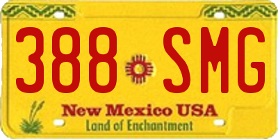 NM license plate 388SMG