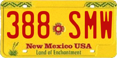 NM license plate 388SMW