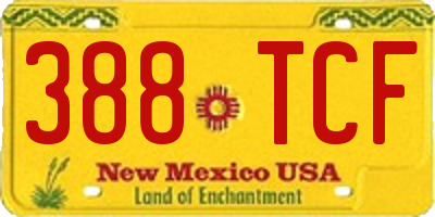NM license plate 388TCF