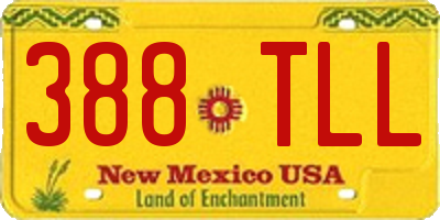 NM license plate 388TLL