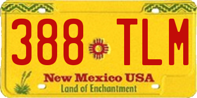 NM license plate 388TLM