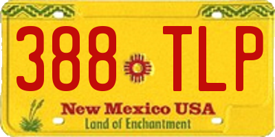 NM license plate 388TLP