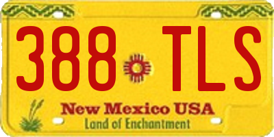 NM license plate 388TLS