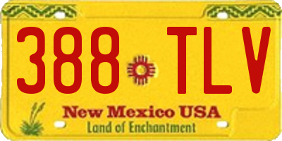 NM license plate 388TLV