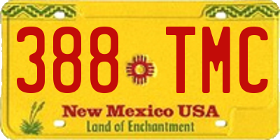NM license plate 388TMC