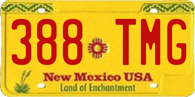 NM license plate 388TMG