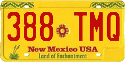 NM license plate 388TMQ