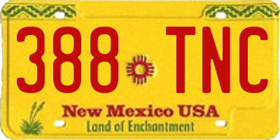 NM license plate 388TNC