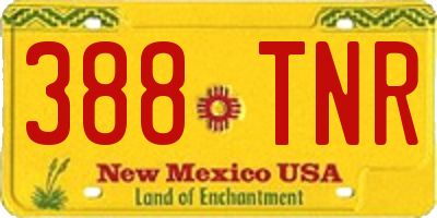 NM license plate 388TNR