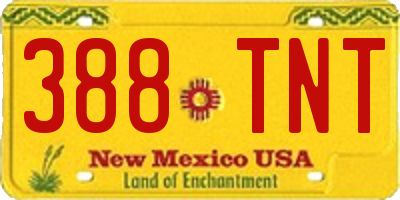 NM license plate 388TNT