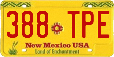 NM license plate 388TPE