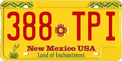 NM license plate 388TPI