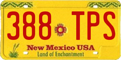 NM license plate 388TPS