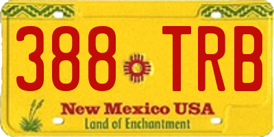 NM license plate 388TRB