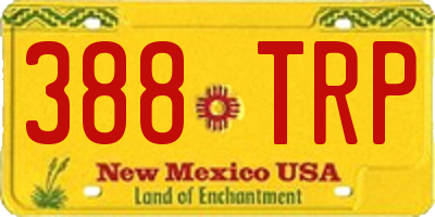 NM license plate 388TRP