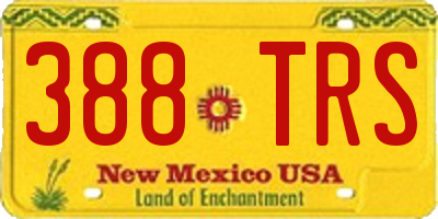 NM license plate 388TRS