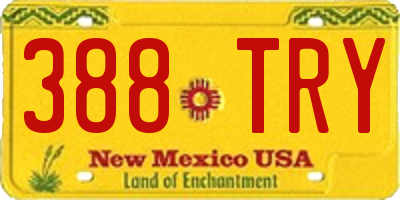 NM license plate 388TRY