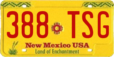 NM license plate 388TSG