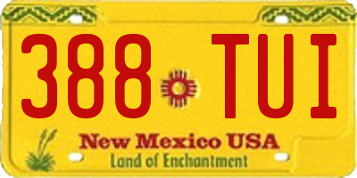 NM license plate 388TUI