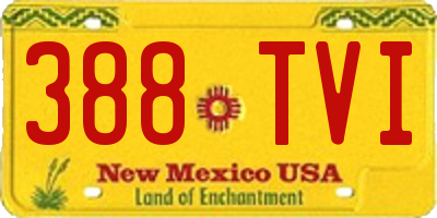 NM license plate 388TVI