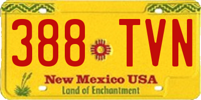 NM license plate 388TVN