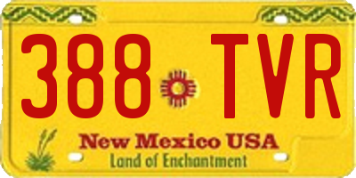 NM license plate 388TVR