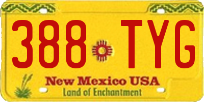 NM license plate 388TYG