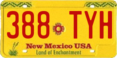 NM license plate 388TYH