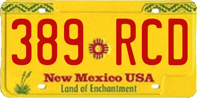 NM license plate 389RCD