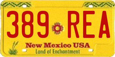 NM license plate 389REA