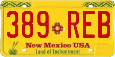 NM license plate 389REB