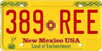 NM license plate 389REE