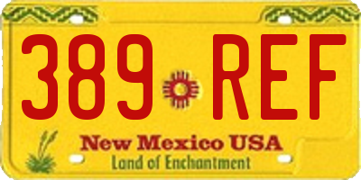 NM license plate 389REF