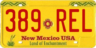 NM license plate 389REL