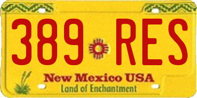 NM license plate 389RES
