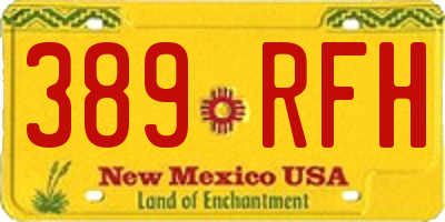 NM license plate 389RFH