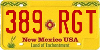 NM license plate 389RGT