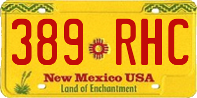 NM license plate 389RHC