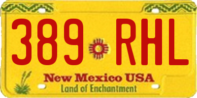 NM license plate 389RHL