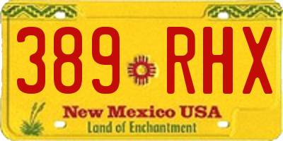 NM license plate 389RHX