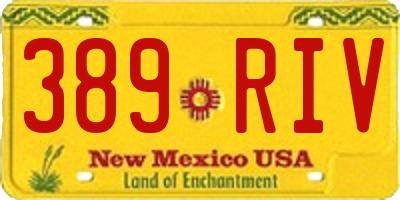 NM license plate 389RIV