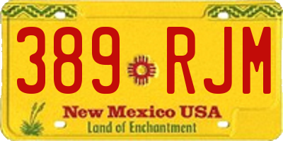 NM license plate 389RJM